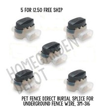 Inground Electric Dog Pet Fence Direct Burial Splice Set of 5 3M 316 Scotchlok