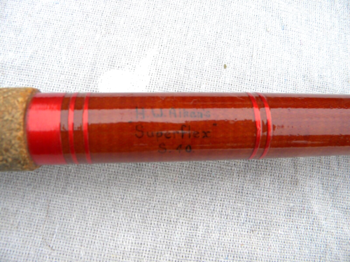 VINTAGE RARE AIKEN SUPERFLEX 16FT 3INCH FIBREGLASS 4 SECTION FISHING ROD - Picture 3 of 17