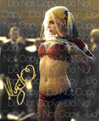 Margot Robbie signed 6 sexy hot Harley 8X10 photo picture poster