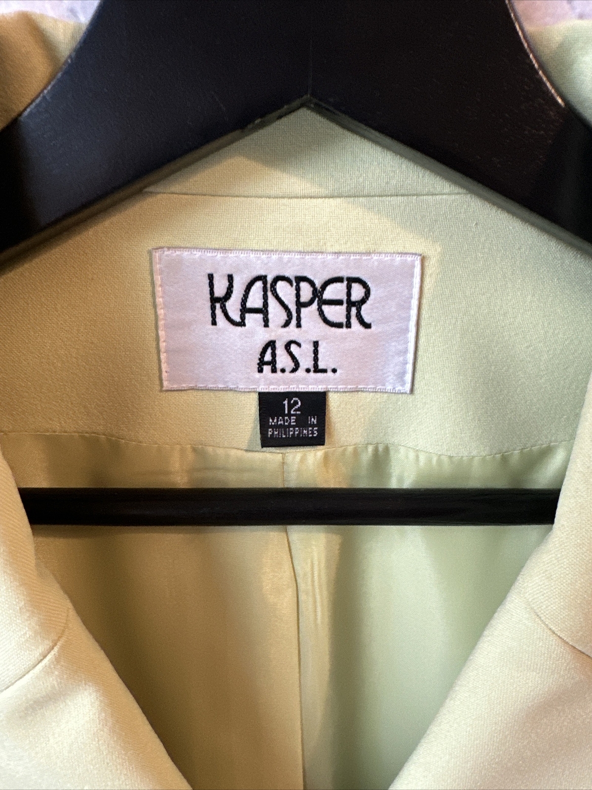 Kasper Solid Green Collared Button Lined Blazer J… - image 2