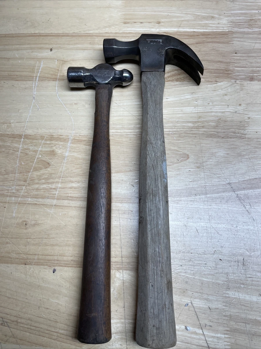 VINTAGE PLUMB CARPENTERS CLAW Ball Peen Hammers
