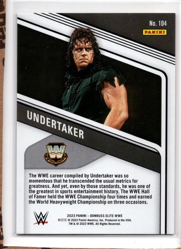 2023 Donruss Elite WWE Undertaker Aspirations Red Wave /75 - Picture 2 of 2