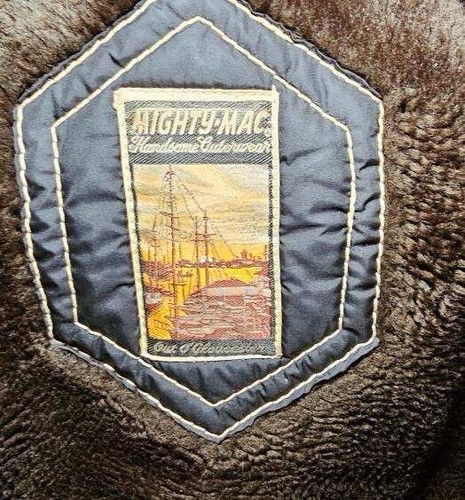 Mighty Mac Men's Handsome Outwear Brown Leather Coat Handmade USA Size XL - Picture 5 of 5