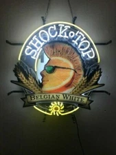 US STOCK 20"x16" Shock Top Belgian White Beer Neon Sign Light HD Vivid Printing