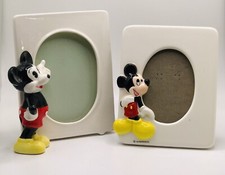 Mickey Mouse Disney Ceramic Photo Picture Frames Bundle SET OF 2  Oh Boy 