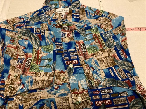 Vintage 80er 90er GUESS Georges Marciano Shirt Paris Postkarte Reise USA Gr. M - Bild 12 von 12