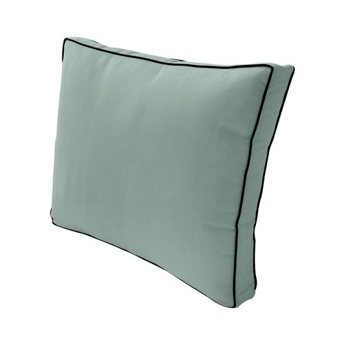 COVER ONLY Contrast Trim Outdoor Deep Seat Cushion & Bolster For Patio Furniture - Picture 30 of 169