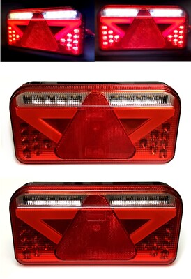 2x LED Rückleuchte 12V 24V Anhängerbeleuchtung Trailer Rücklicht Anhänger E9 SET