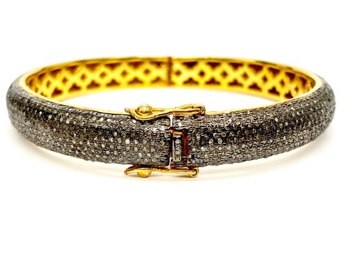 Mehers Armreif Champagner Diamant zweifarbig Goldplättchen und schwarz Rhodium - Bild 2 von 4
