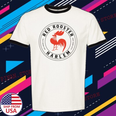 Red Rooster Harlem The Bronx Restaurant Men's Ringer Black Size S to 3XL
