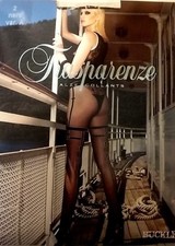 TRASPARENZE Buckle Sheer Collection Fashion Tights Black Stockings Size M