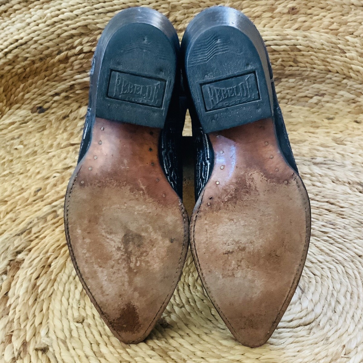 Rebelde | Cowboy Boots | Made In Mexico 26.5 Black Nuebuck / Suede 