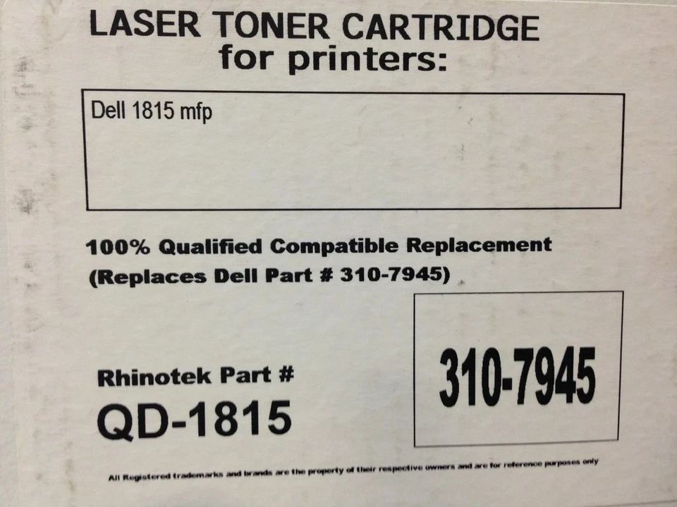 Rhinotek Laser Toner Cartridge 310-7945 for Dell 1815 MFP Printers - Image 3 of 4