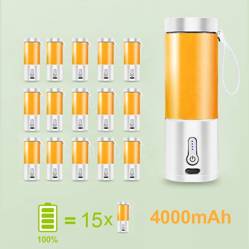 Mini Portable USB Electric Blender Fruit Smoothie Juicer Maker Personal Travel