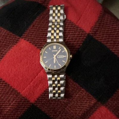 Citizen Eco-Drive Two-Tone Stainless Steel Analog Day/Date Wristwatch