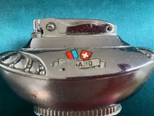 Omsco Lite Cigarette Lighter Made In Japan for Swiss Company Vintage Ship Design