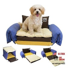 Dog Bed 4-in-1 Convertible Pet Bed for Pets  30 lbs, Non-Slip Bottom with