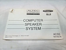 Altec Lansing ACS5 Multimedia Computer System Speakers w/Power Vintage Pair NOS