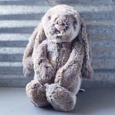 Jellycat Bashful Woodland Babe 12" Bunny marbled grey rust Plush Toy Doll