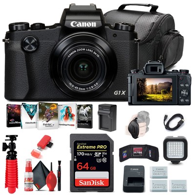 Canon PowerShot G1 X Mark III Digital Camera (2208C001) + 64GB Card + More