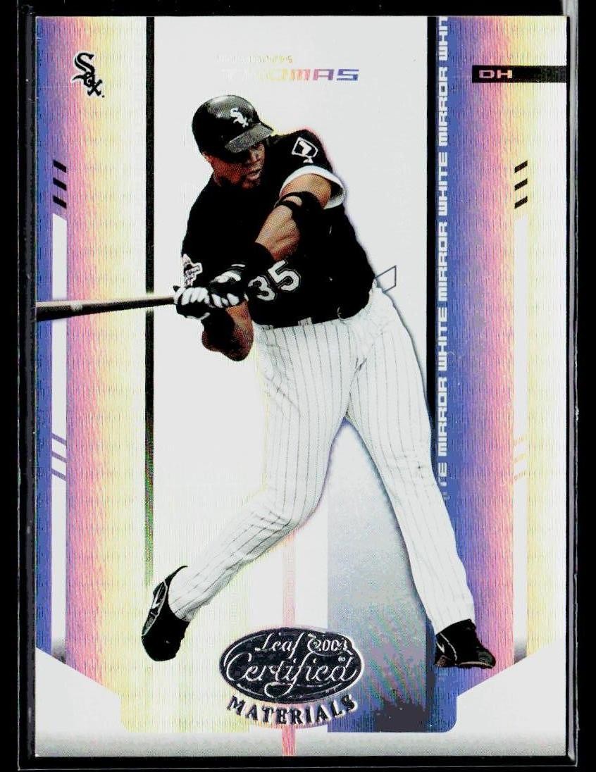 2004 Leaf Certified Materials Mirror White #68/100 Frank Thomas #62 White Sox