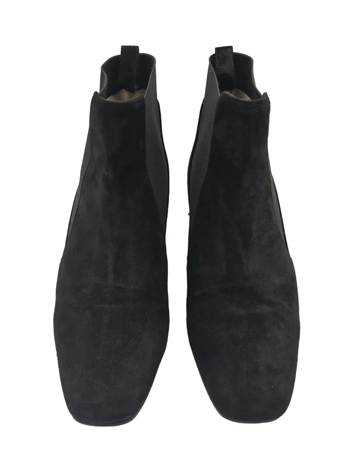 Christian Louboutin Botines Negro Gamuza Plateado Tachonado Talla 37 Foto 2 de 4