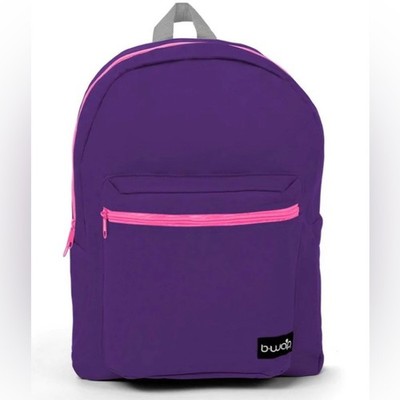 B-WAP School Backpack | Lightweight Canvas Travel Hike Daypack Bag Front Pocket
