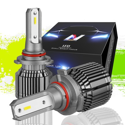 Nuvision 2x HID 9005 LED High Low Headlamp Fog Light Bulb Conversion Kit w/fan