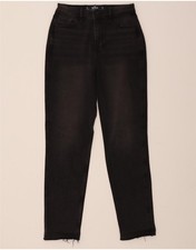 HOLLISTER Womens Mom Jean High Rise Tapered Jeans W25 L29 Grey Cotton CK15