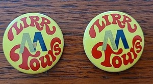 Vintage 1970s LIRR Long Island Rail Road M Tours Pinback Buttons Lot of 2