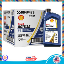 "Shell Rotella T6 Full Synthetic 5W-40 Diesel Engine Oil, 1 Quart (6 Pack) " 271.60 per gallon