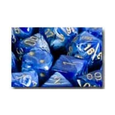 Chessex Vortex Dice Poly Set Blue w/Gold (7) New