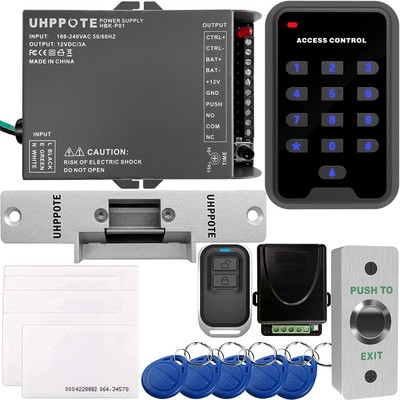 UHPPOTE 125KHz RFID EM ID Keypad Stand-alone Door Access Control Kit With Strike