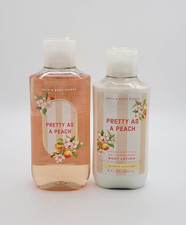 Bath  Body Works Pretty as Peach Body Lotion  Body Wash Shower Gel Set of 2