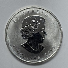 2015 Canada $5 Silver Maple Leaf 1 oz .9999 Fine Queen Elizabeth II