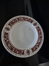 3 Wood & Sons Burslem Regency Side Plate Red White Gold Trim