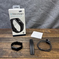 Fitbit Charge 3 Fitness Tracker Black Graphite Band Heart Rate Android IOS GPS