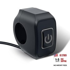 Motorcycle Handlebar Switch 7/8" ATV Light Switches 12 V Waterproof Push White