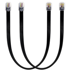 RJ12 Cable Short 1 Foot Telephone Line Cord with 6P6C Connector Landline Phone W