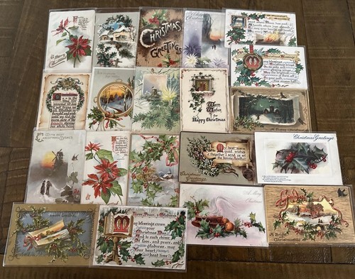 Lot of 20 ~Vintage ~Antique ~* TUCK*~Christmas ~Holiday Postcards~r-1