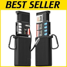 Portable 2-in-1 USB Type-C Card Reader & Storage Case for Smartphones & Cameras
