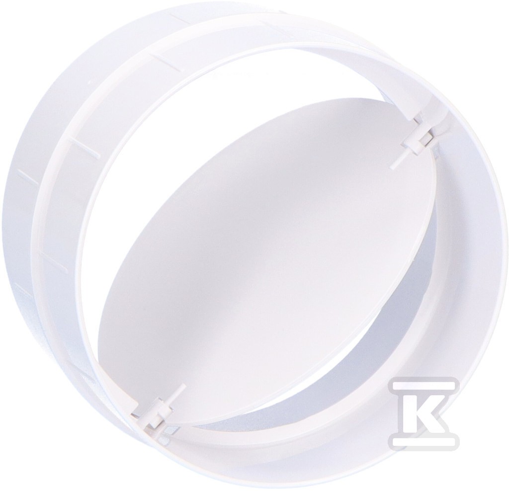 (100Mm) Anti Backdraft Non-Return Pipe Connection White Pvc Round Grille - Image 3