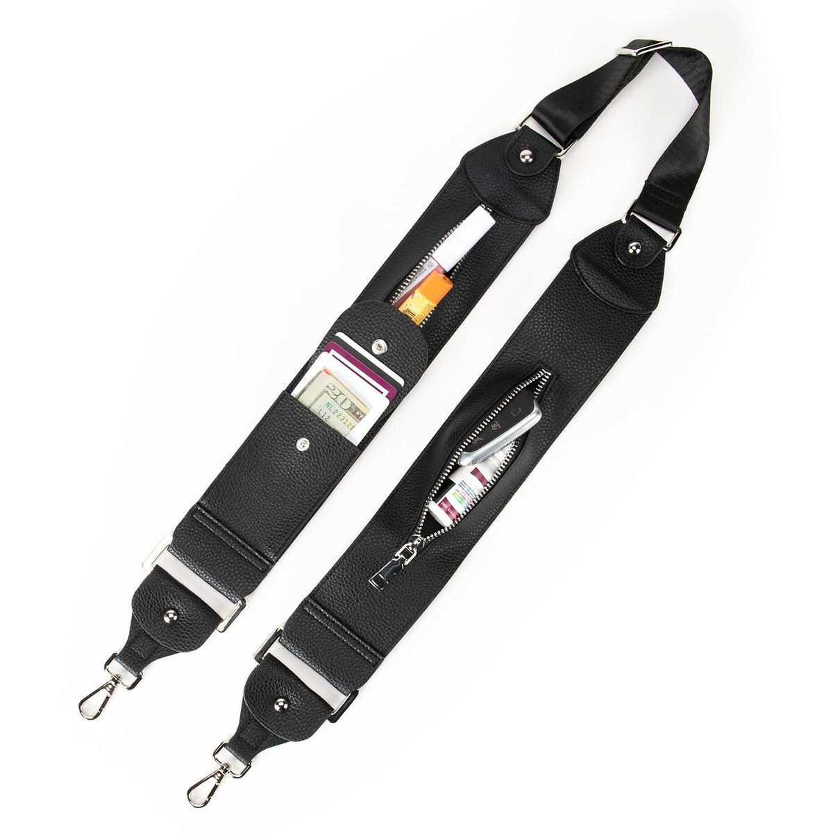 Caitie G Stashie Cell Phone Crossbody Detachable Strap, Black