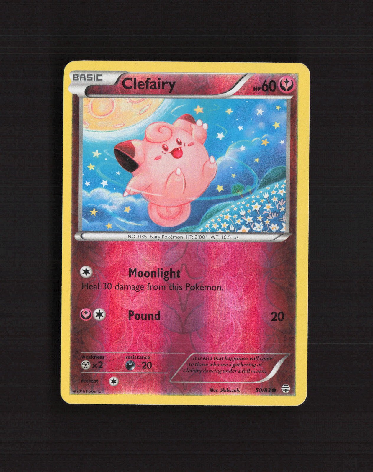 Clefairy 50/83 Generations Reverse Holo Pokemon Card DMG