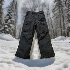 Burton Skylar Snowboard Ski Waterproof Insulated Black Pants Youth Boys M 10-12