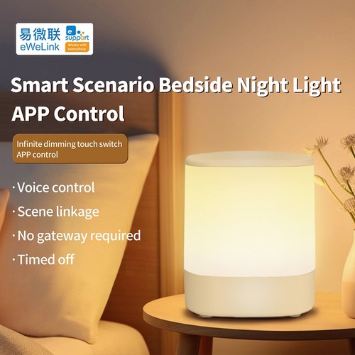 LED Bedside Table Lamp Touch Sensor Dimmable Night Light WiFi Voice APP Control - Picture 21 of 26