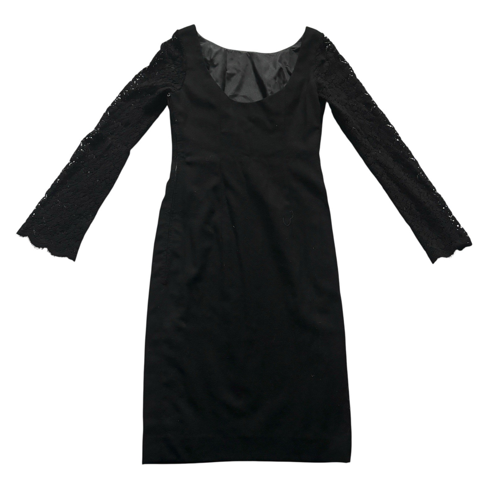 Vintage 80s Black Cocktail Dress Mesh Sleeved Retro Boho Indie 10 image 2