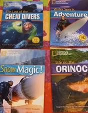 4 libretti inglese +dvd national geographic - adventure - cheju divers - orinoco