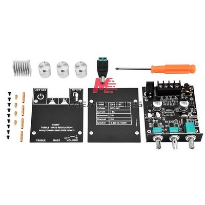ZK-502MT 50W*2 AUX   5.2 Audio Amplifier Board Module Tone Adjustable #vn