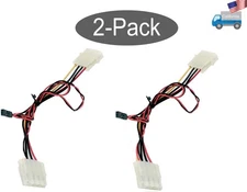 2-Pack: 2pin Case Fan LED Adapter to 4pin Molex Peripheral Power Extension Cable